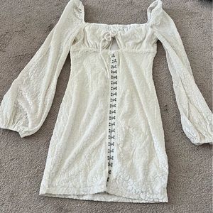 Princess Polly white long sleeve dress